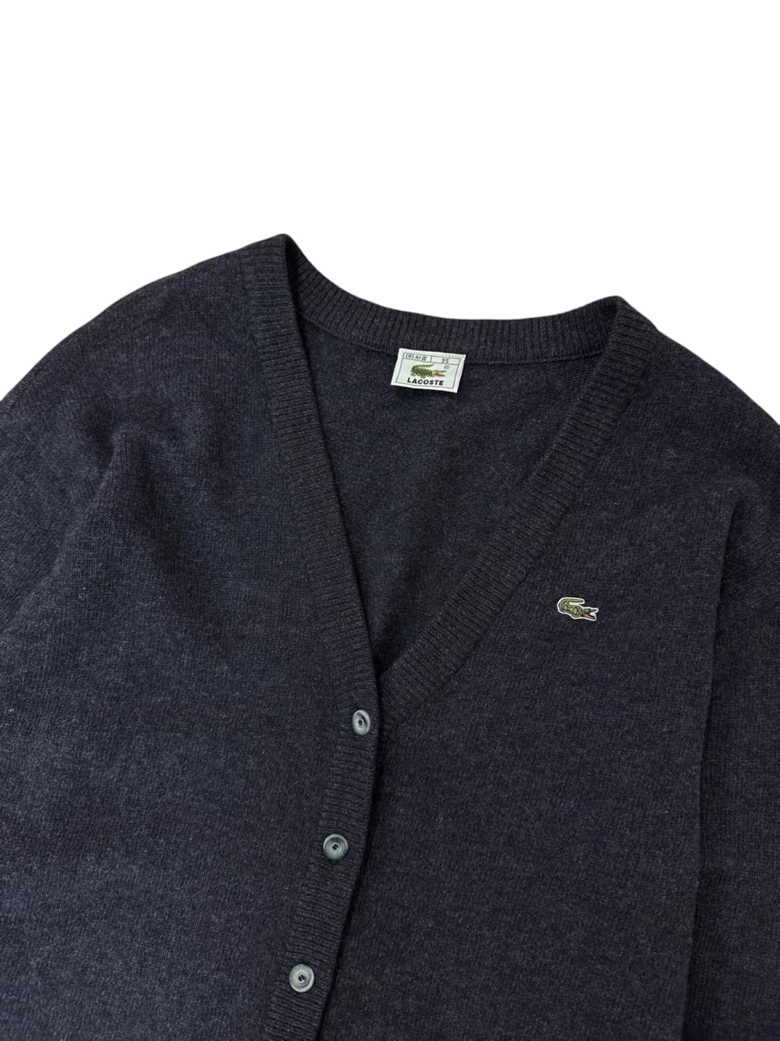 라코스테 울 가디건 차콜 (M) 상품이미지2