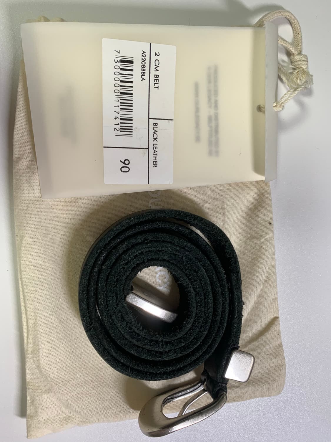 Our Legacy 2cm belt black leather 90size 상품이미지1