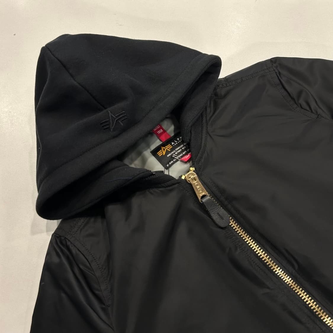 알파인더스트리 후드 항공 붐버 자켓 블루종 상품이미지3