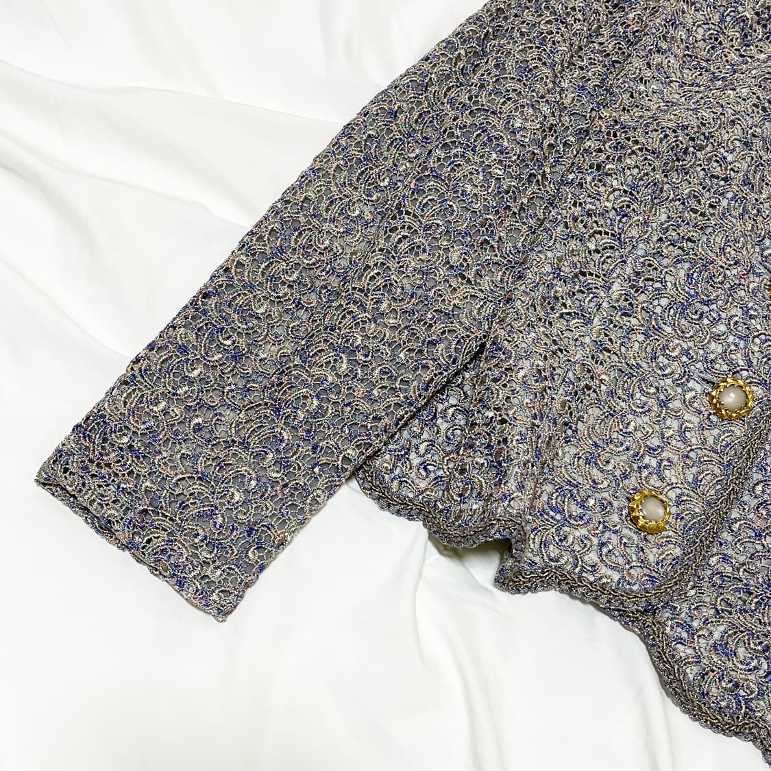 빈티지 ) 파스텔무드 레이스오간자 자켓 상품이미지3