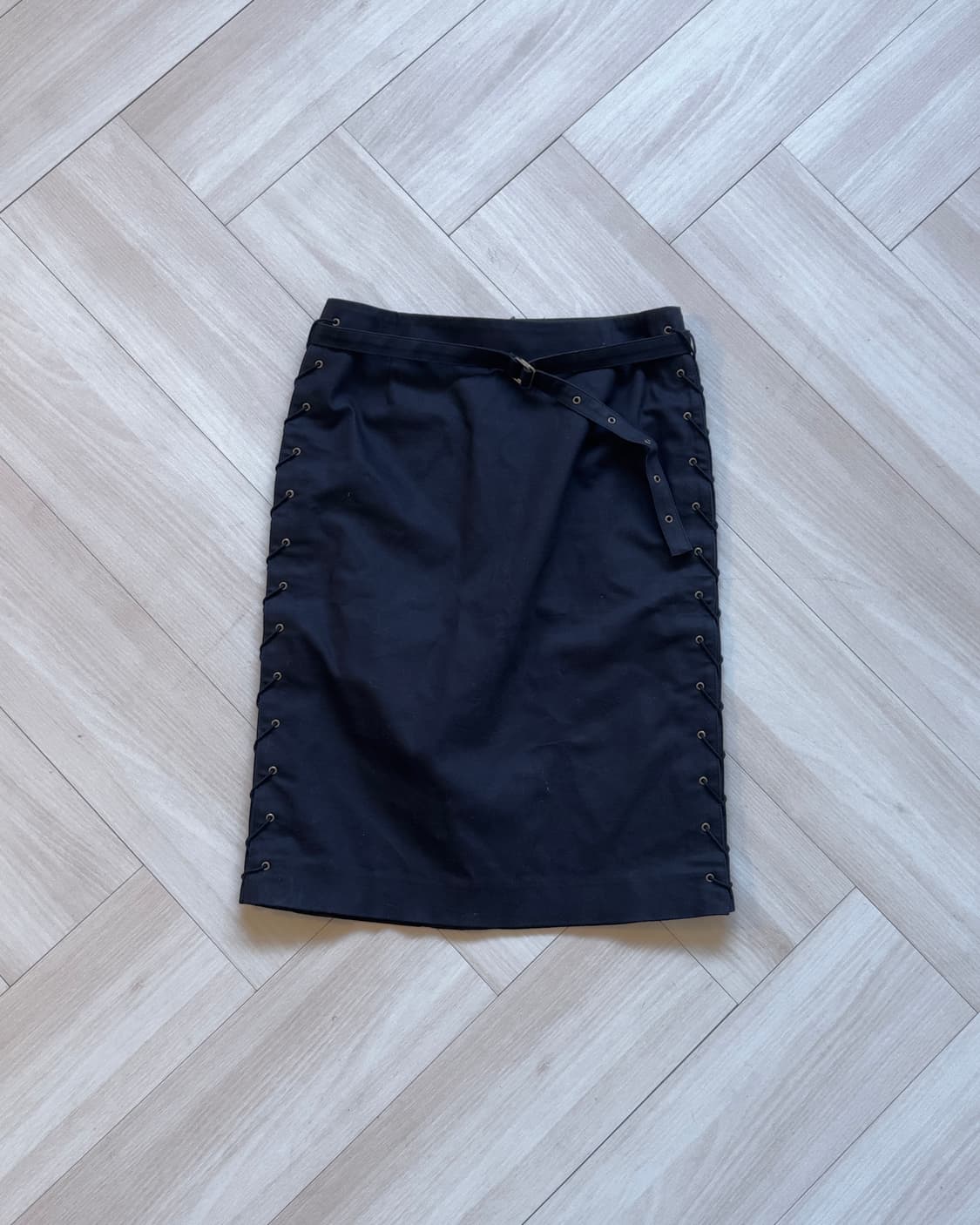 [LA BREA] Side Lace-up Midi Skirt 상품이미지2