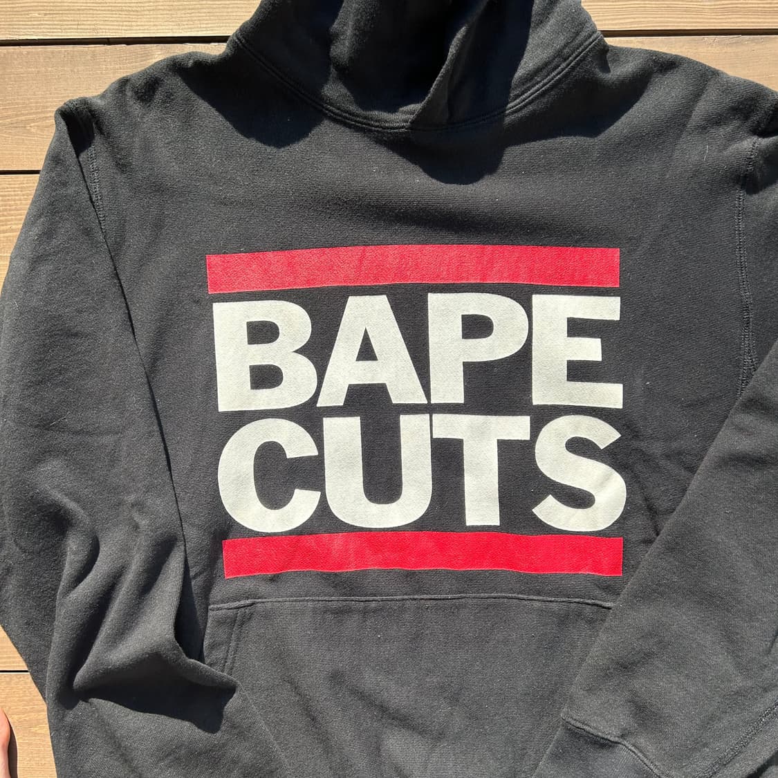 [M] 03s 베이프 RUN DMC 패러디 bape cuts 후드티  상품이미지2
