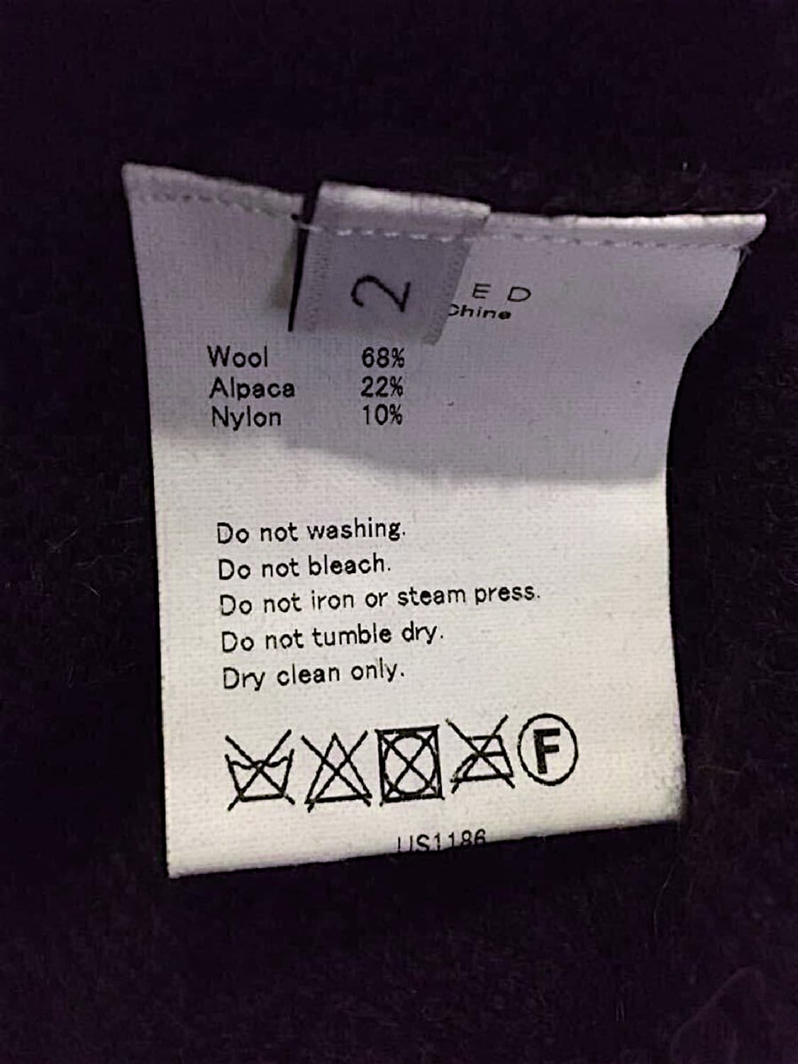 언유즈드 알파카울 버건디 V넥 오버 니트 상품이미지3