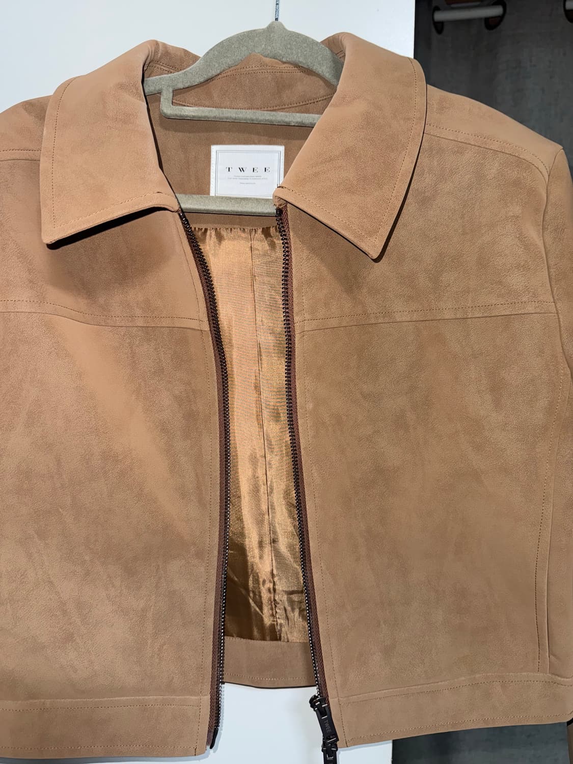 (실물사진o) 트위 크롭 스웨이드 자켓 가을 아우터 상품이미지4