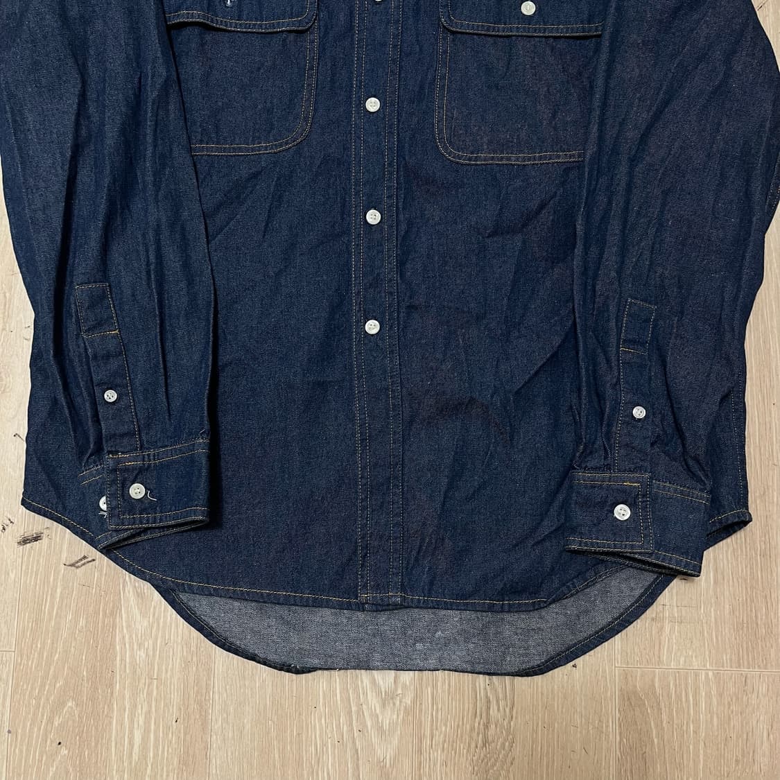 퍼슨스 스포츠 일본 빈티지 긴팔 데님셔츠 [진청] M/95 상품이미지3
