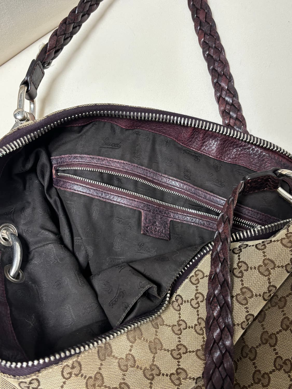 [pre-loved] Gucci bamboo bar tote 상품이미지3