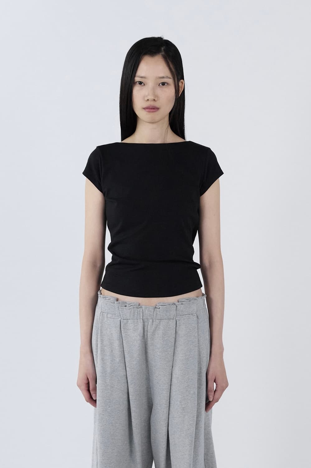 세릭 드레이프 백리스 탑 cerric draped backless top 상품이미지1