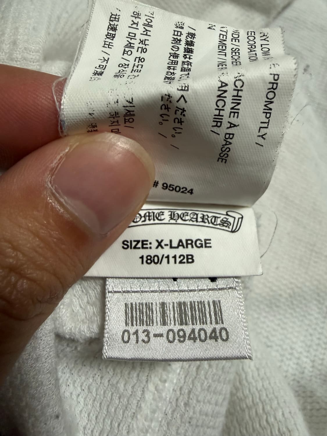 크롬하츠 크로스 와플 롱슬리브 XL 사용감있음  상품이미지6