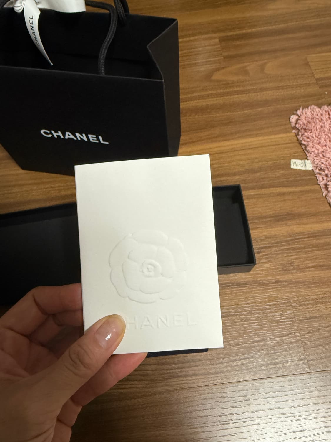 샤넬 네이비 램스킨 카드지갑 상품이미지4