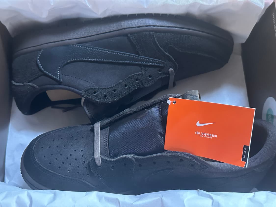 조던1 트래비스 스캇 벨벳 브라운 새상품 275 상품이미지1