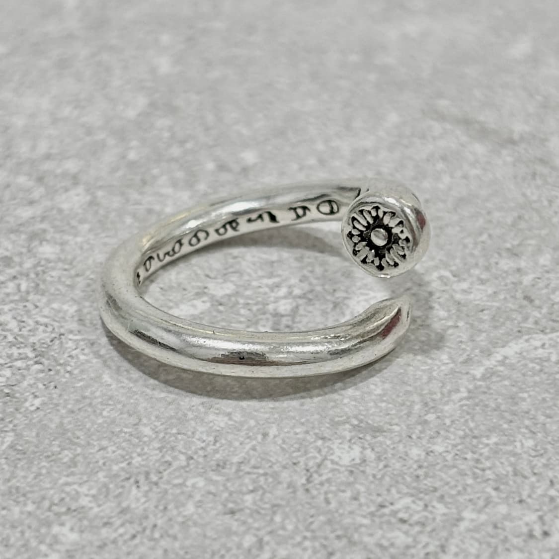 Oribell 크롬 크로스 앵끌루 못 925 스털링 실버 오픈링 반지 상품이미지3