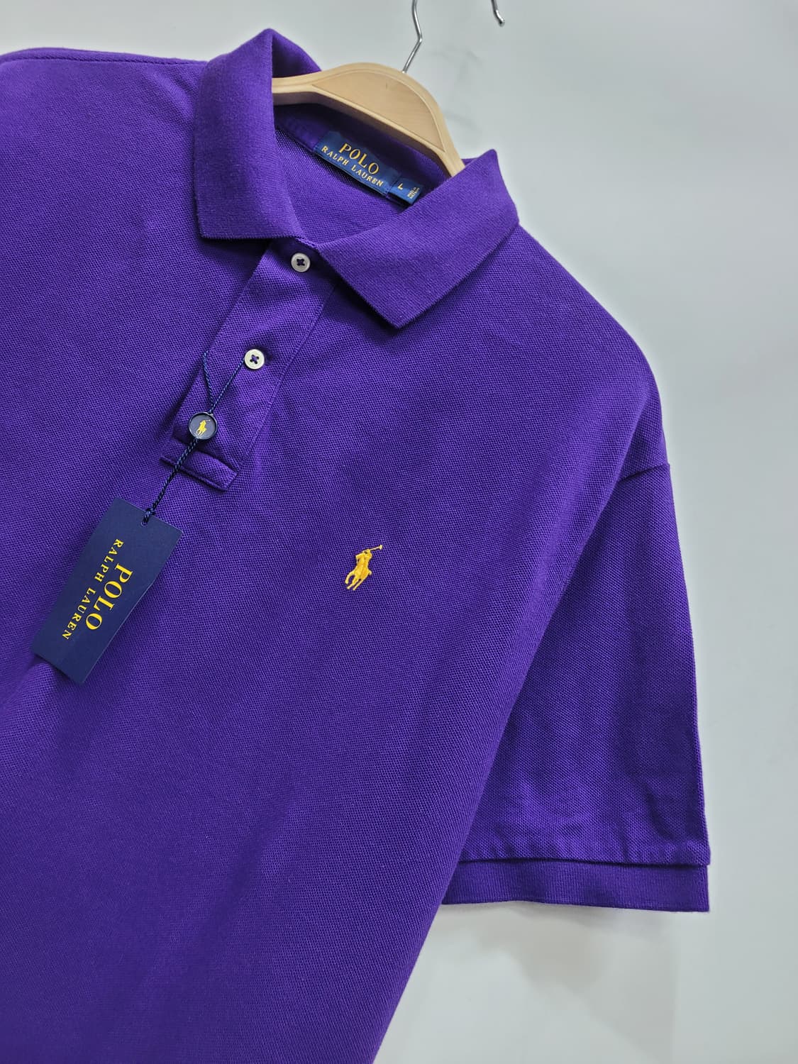 (새상품) POLO 폴로 랄프로렌 옐로우 포니 카라 티셔츠  / 남 L  상품이미지4