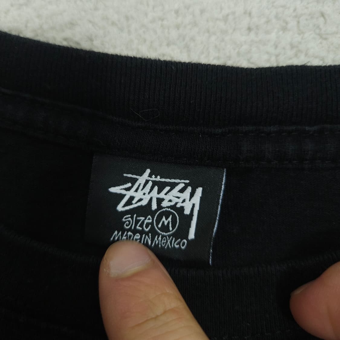 스투시 빅로고 반팔티 M 블랙 상품이미지5