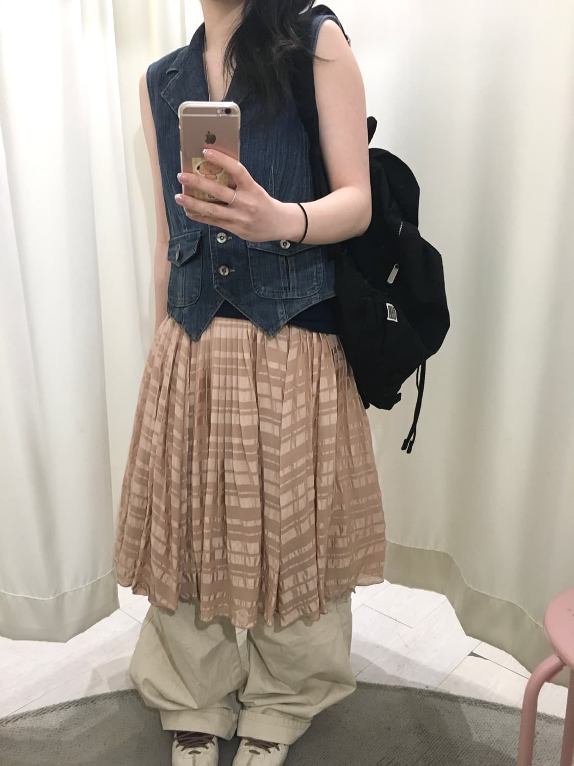 synchro X crossing stripe skirt 상품이미지6