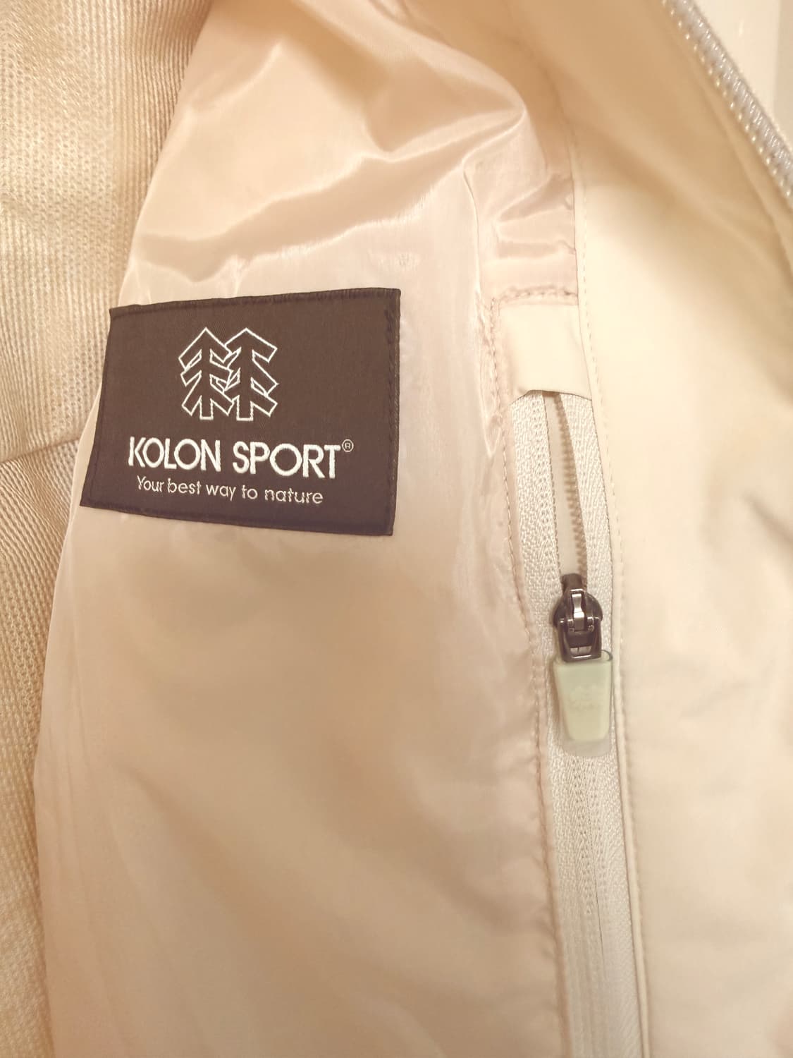 코오롱스포츠 KOLON SPORT 바람막이 아이보리 후드 자켓 100 상품이미지6