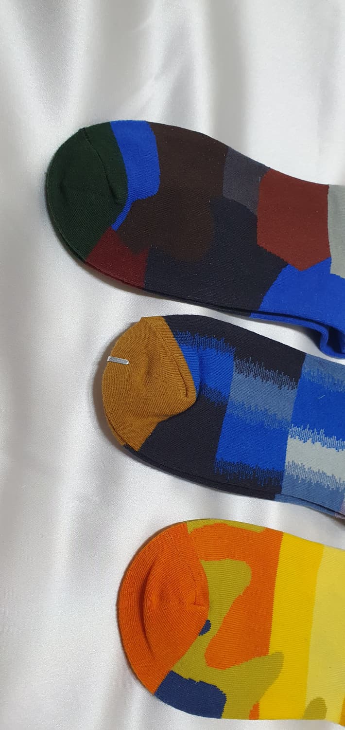 오렌지 겨자 블루 와인 네이비 Bonne Maison 본메종 양말 상품이미지6