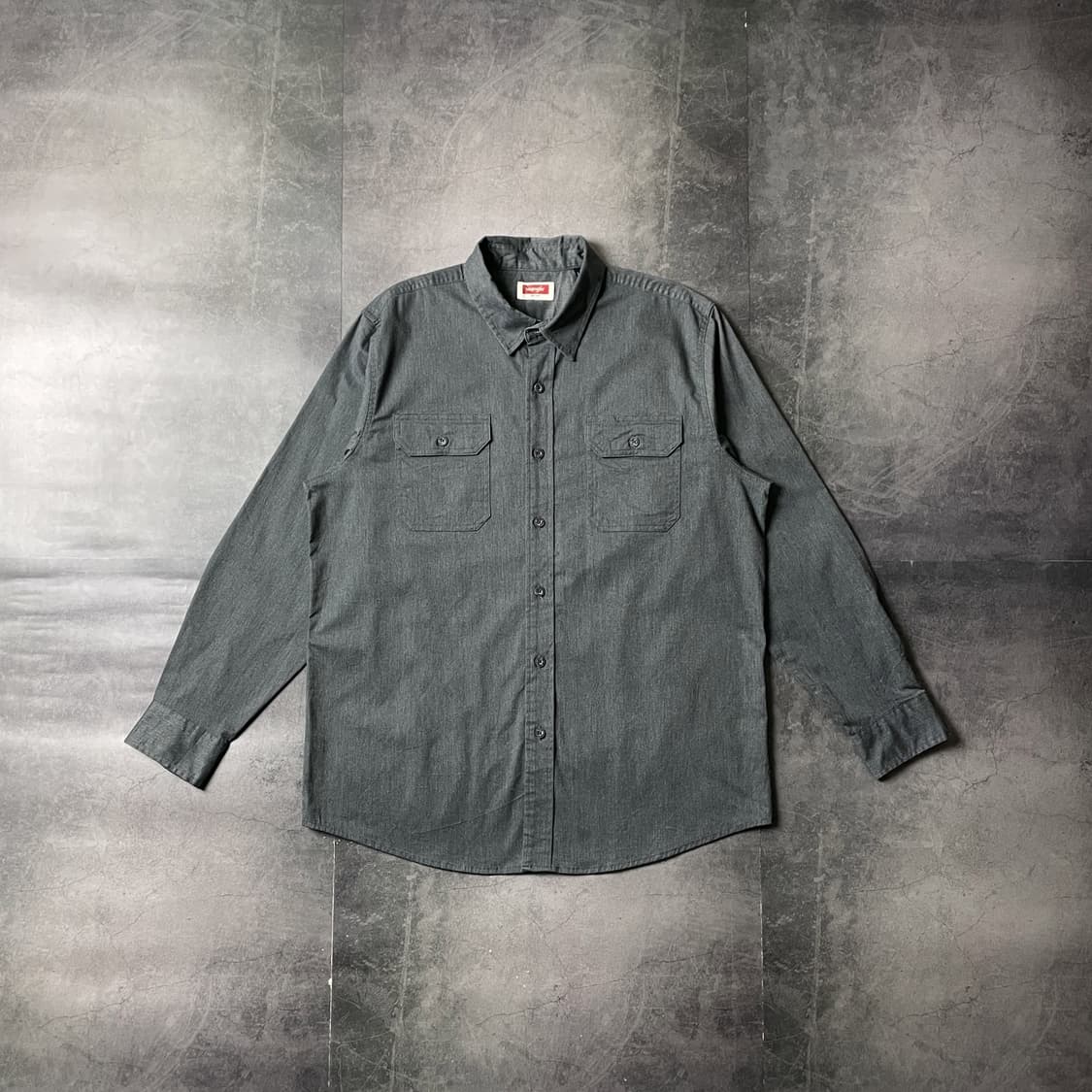 WRANGLER 랭글러 빈티지 그레이 코튼 워크 셔츠 A00612 상품이미지1