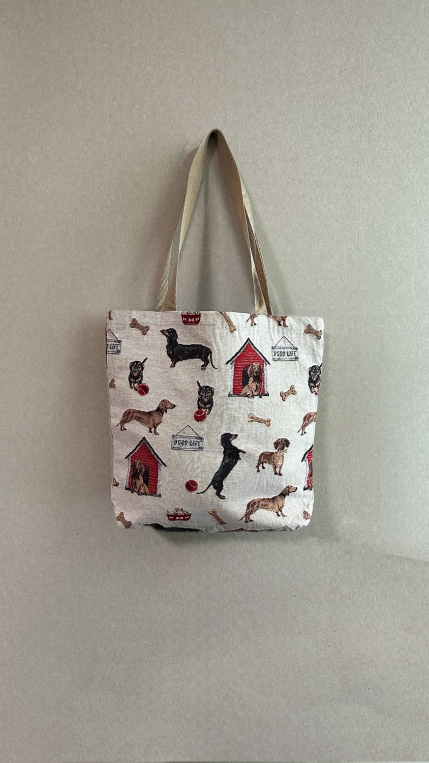 북유럽 핸드메이드 닥스훈트 토트에코백 상품이미지6