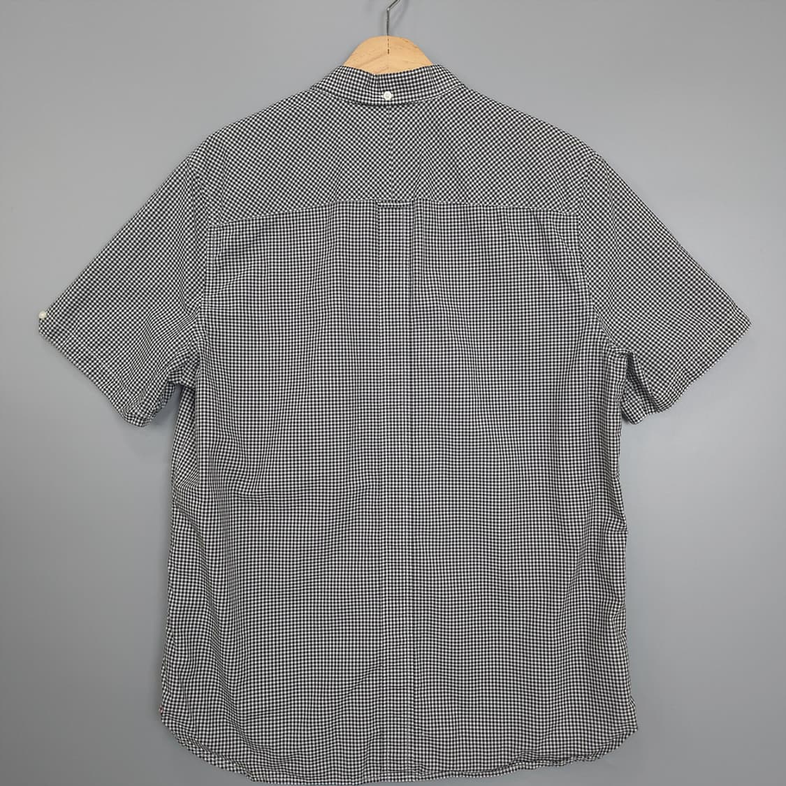 프레드페리 Fred Perry 체크 반팔셔츠 블랙 L 상품이미지5