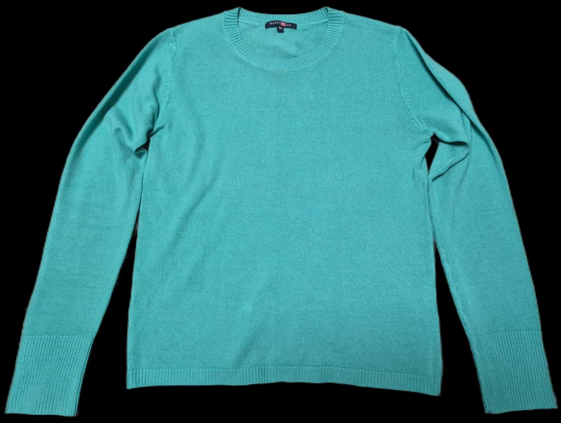 청록색 니트 티셔츠 상품이미지1