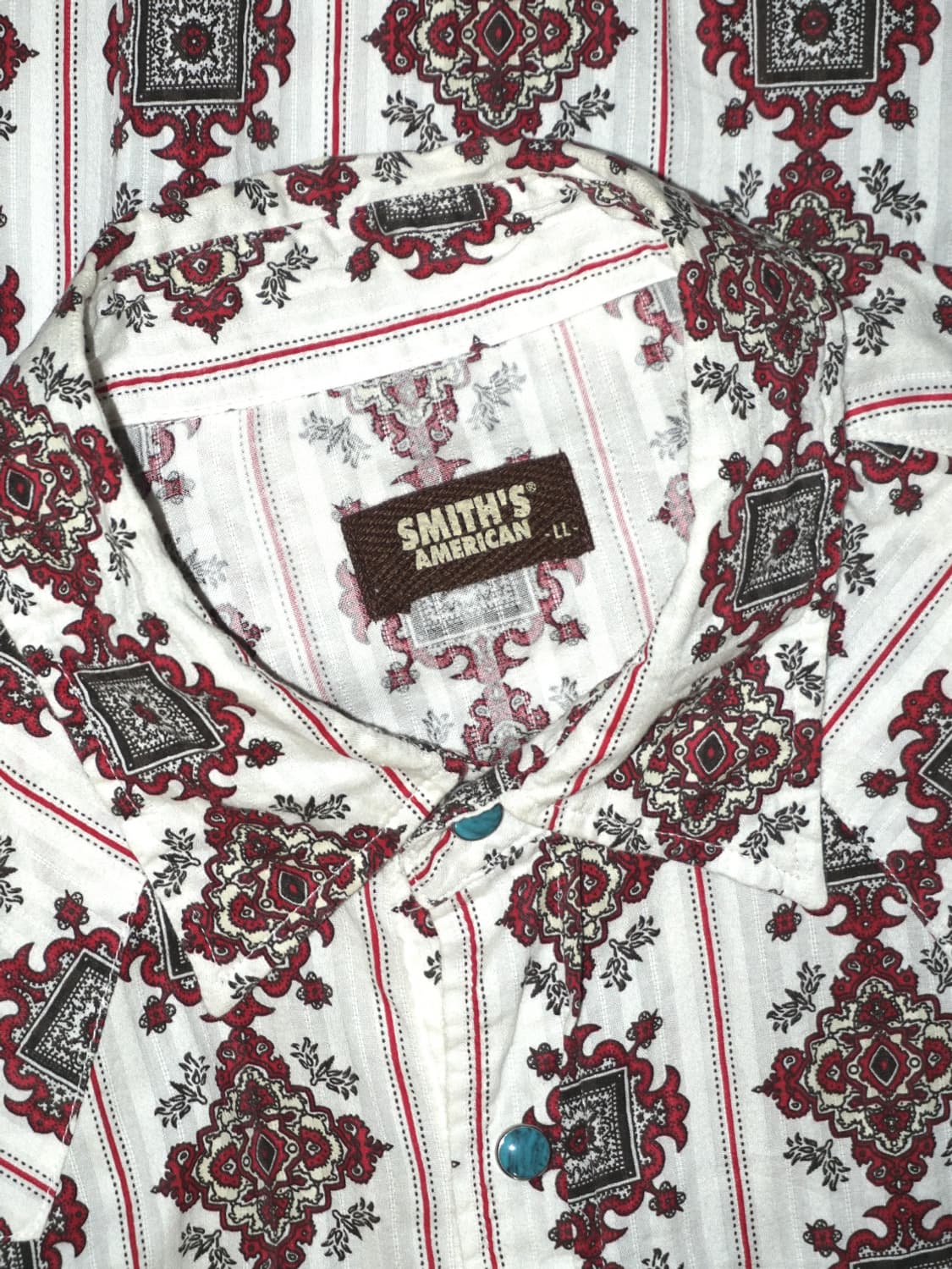 (smith's american) red ethnic shirt  상품이미지7
