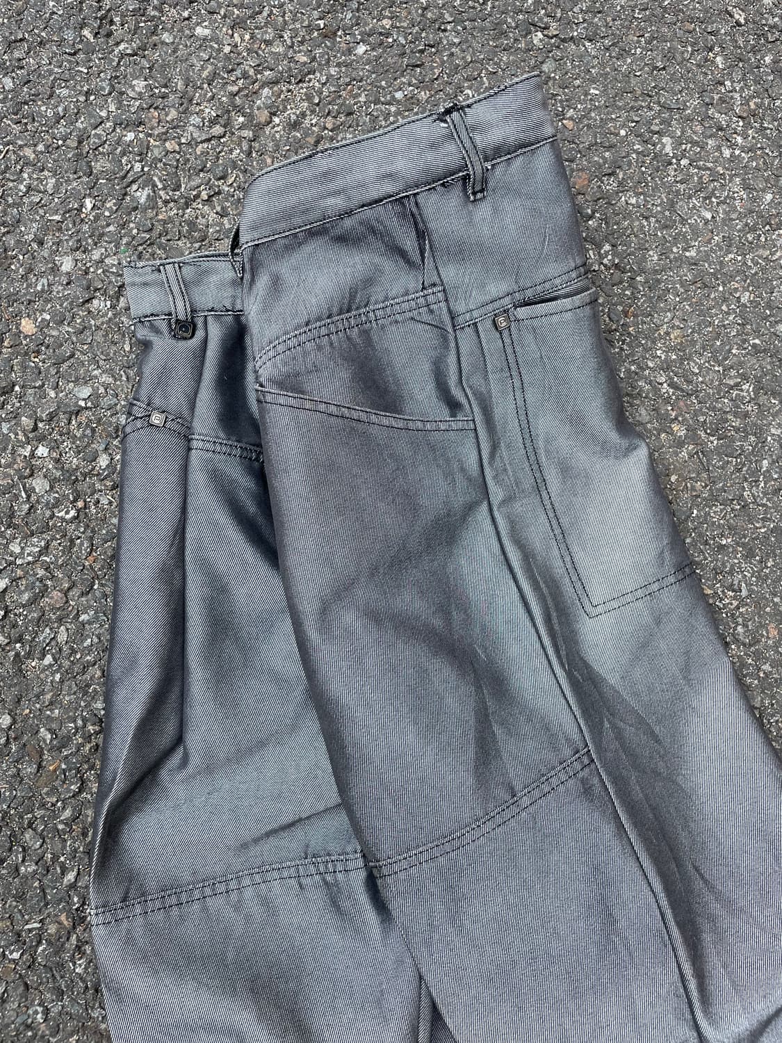 90‘s 펠레펠레 APALLE 핀턱 빅포켓 와이드 데님 팬츠 상품이미지7