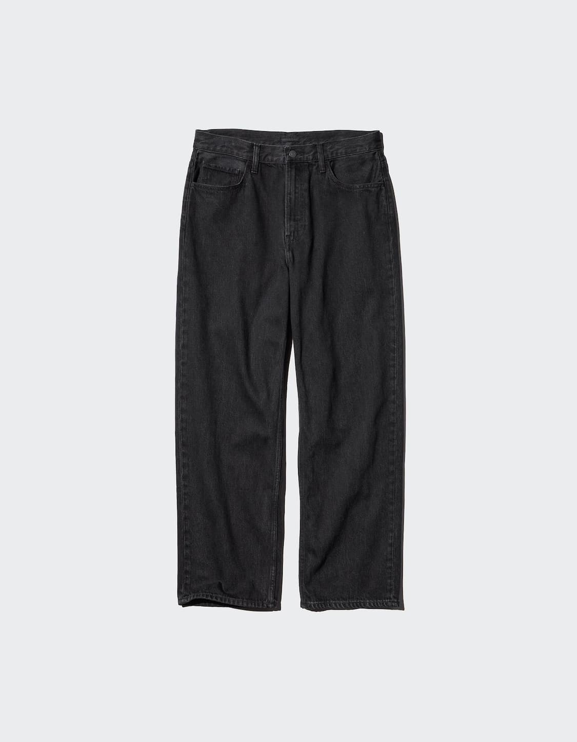 유니클로 와이드 스트레이트 진 33 사이즈 블랙 상품이미지2