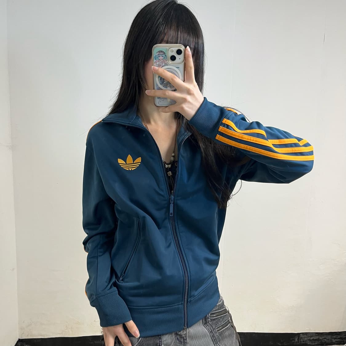 Adidas navy orange Firebird jersey 상품이미지2