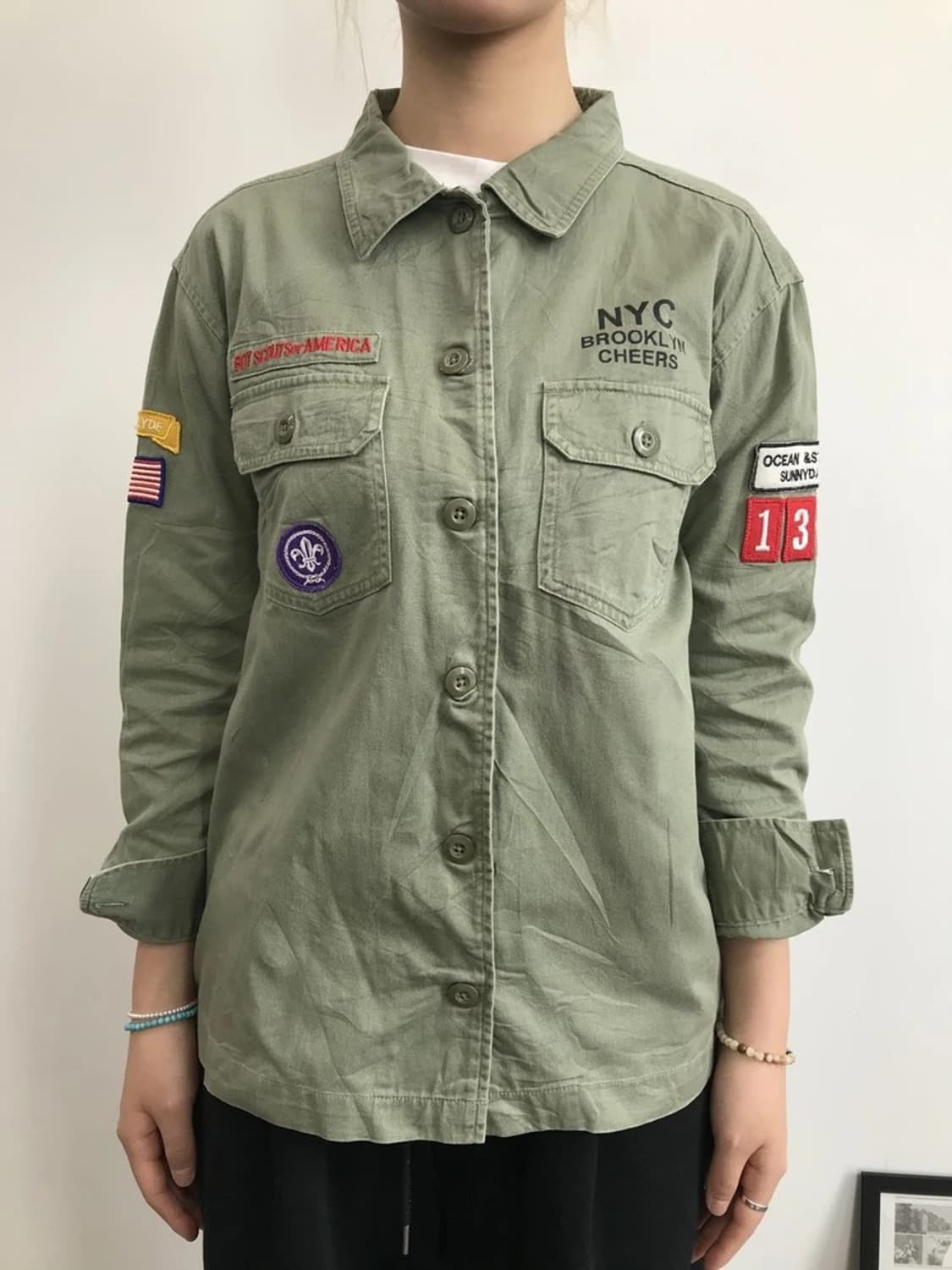Browny Patch Military Shirt 상품이미지2