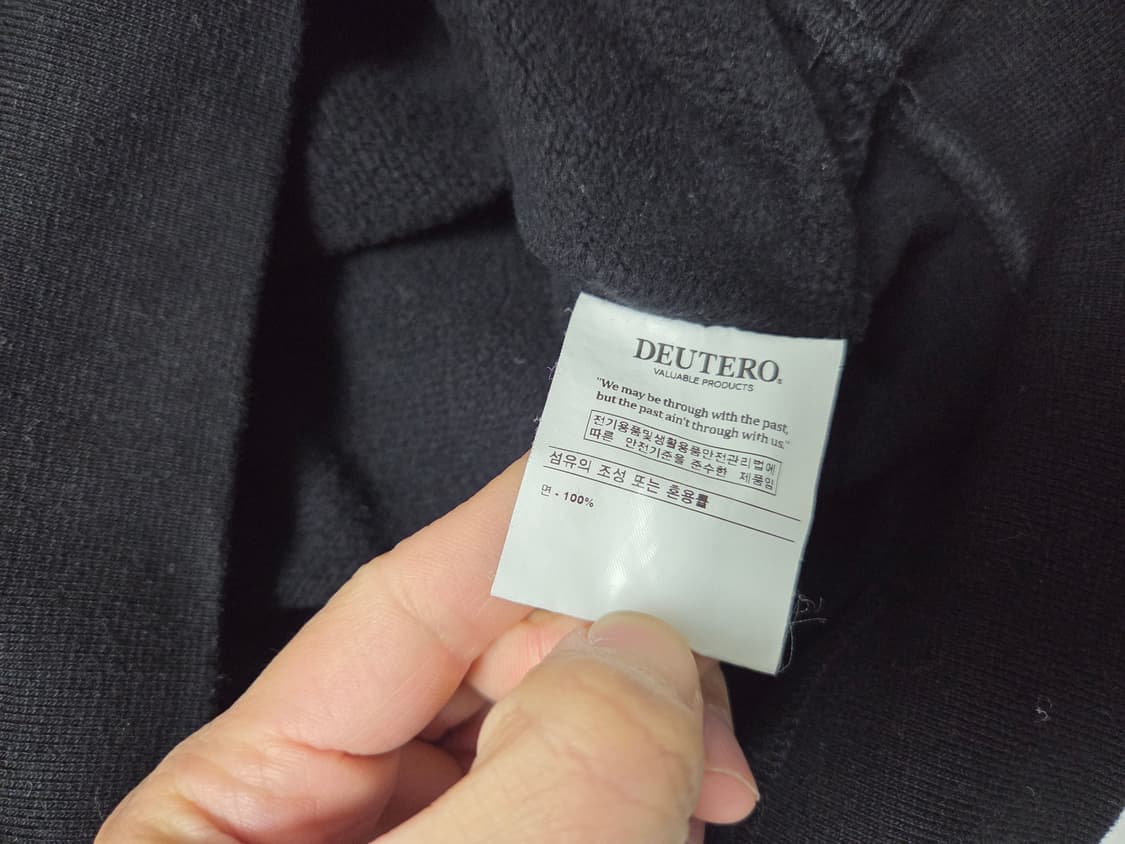 [M] 듀테로 DTR1940 90s Hoodie Black 상품이미지6