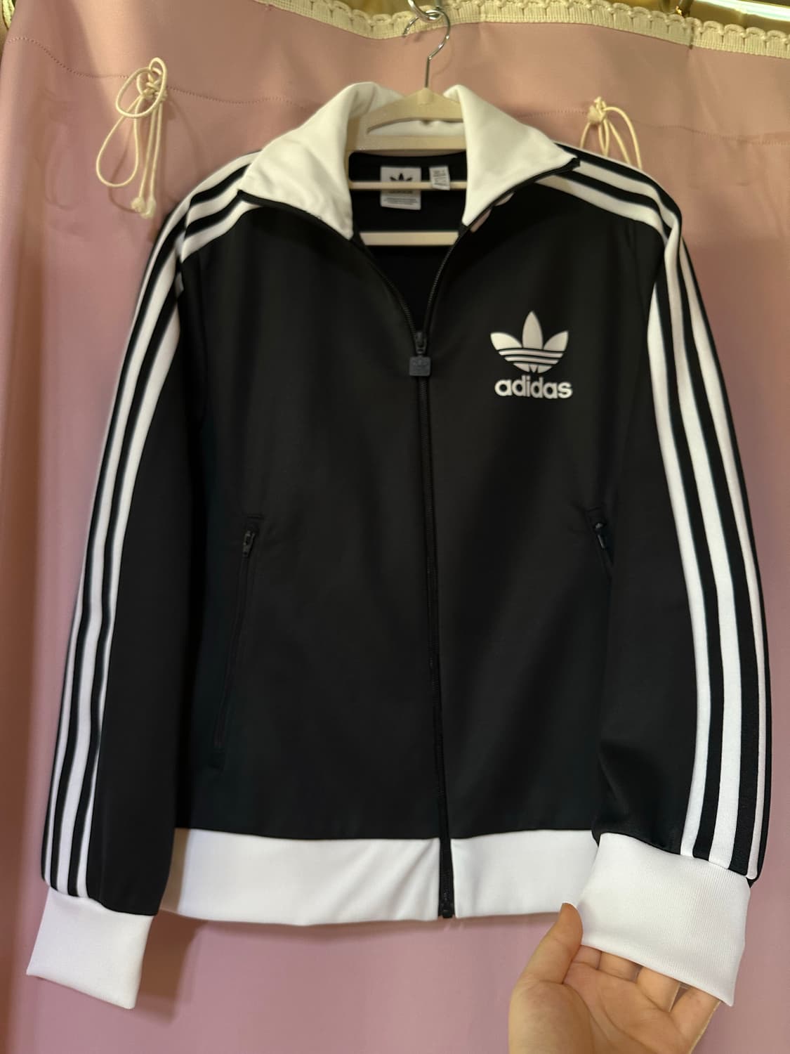 아디다스져지 아디다스 베켄바우어 트랙탑 블랙 불꽃져지 라지사이즈 집업 상품이미지2