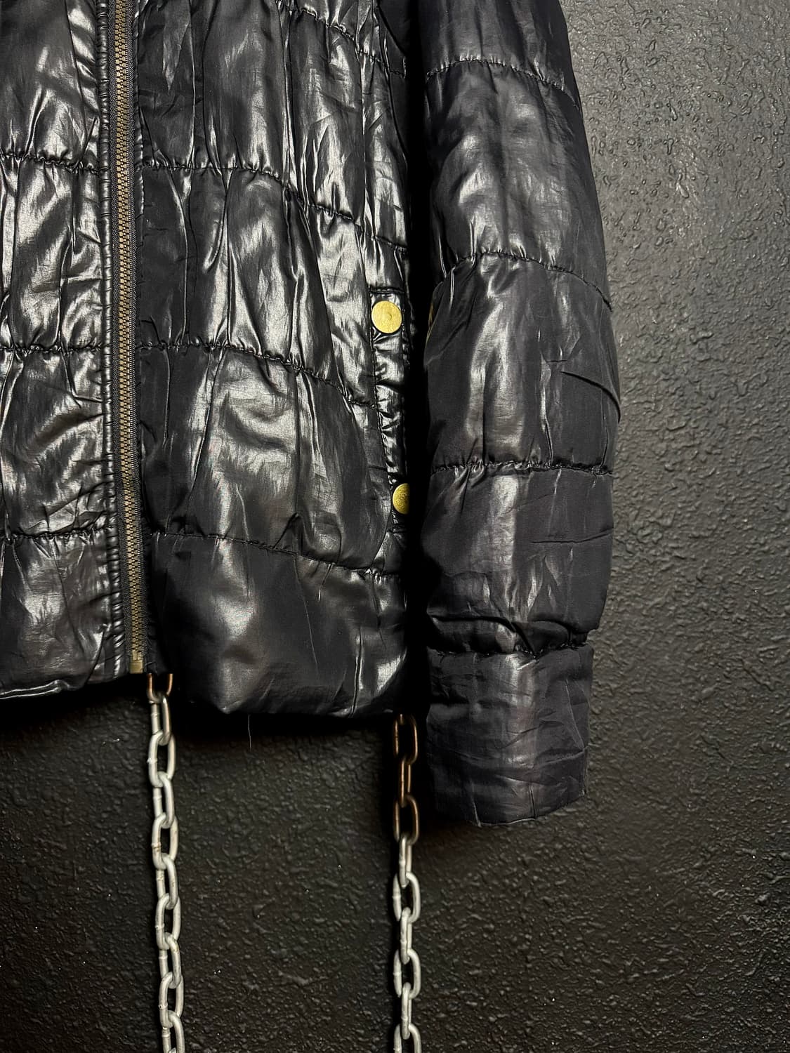 Black Quilted Hooded Jacket  상품이미지5
