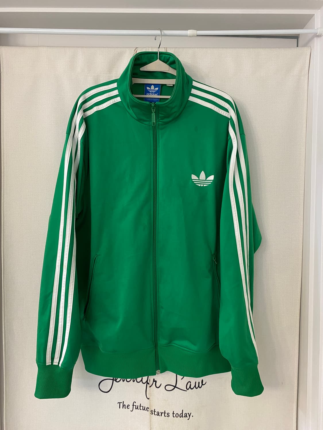 레어템 XL)아디다스 구파이어버드 그린색 져지 집업 상품이미지1