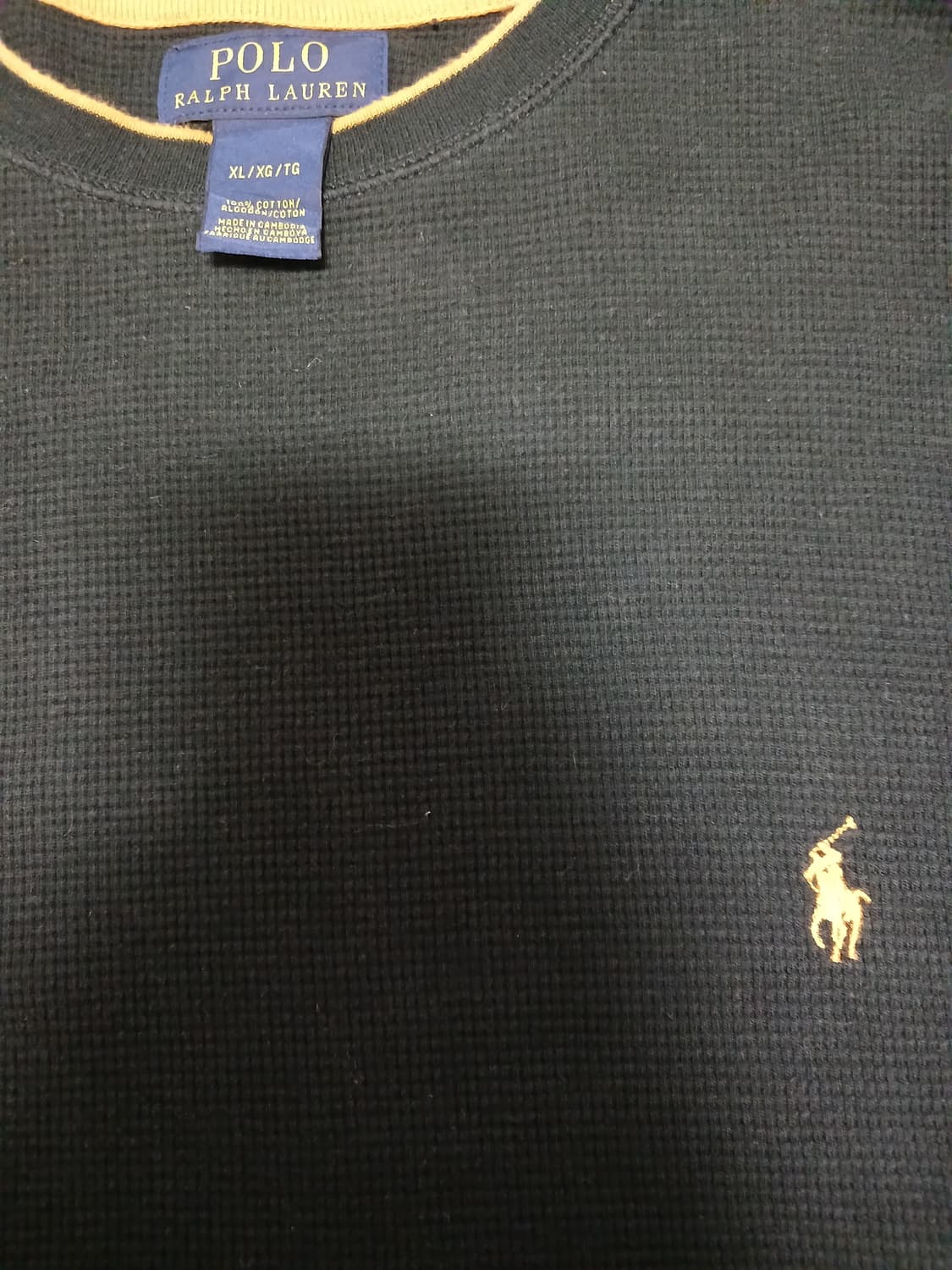 폴로 블랙 와플 롱슬리브  상품이미지2