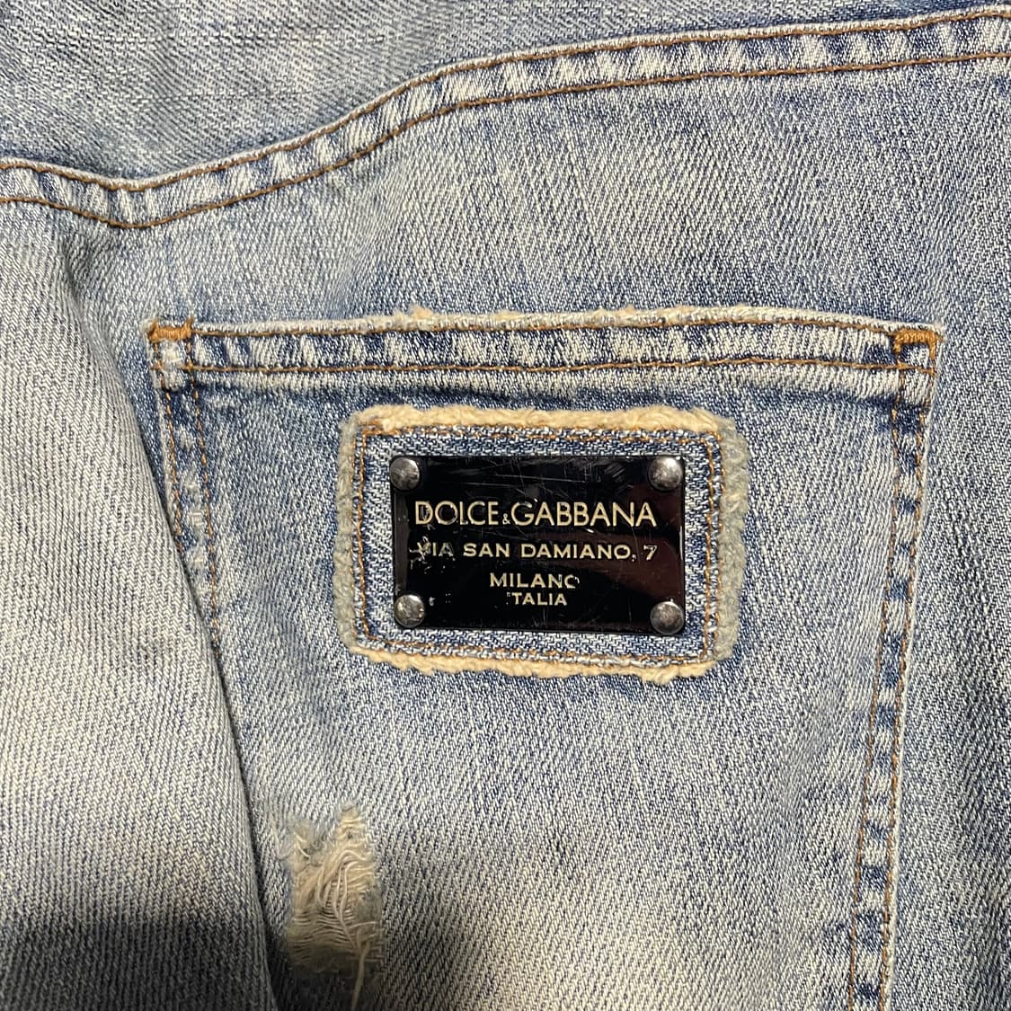 돌체앤가바나 백플레이트 디스트로이드 진  상품이미지6