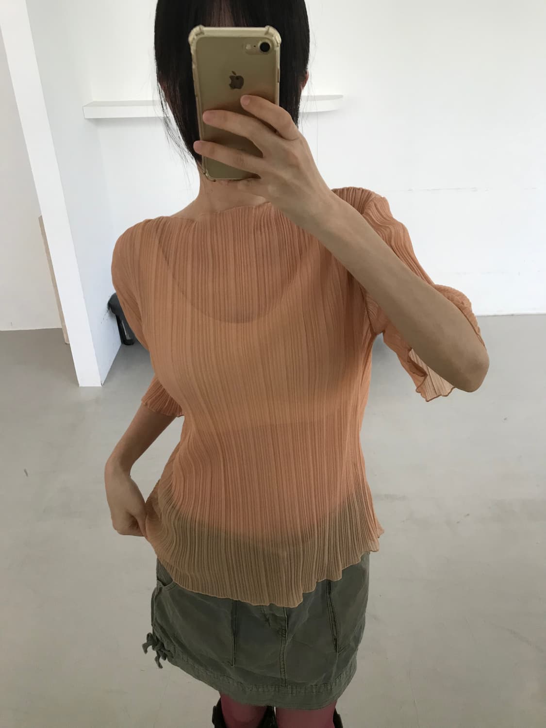 vintage pleats top 상품이미지2