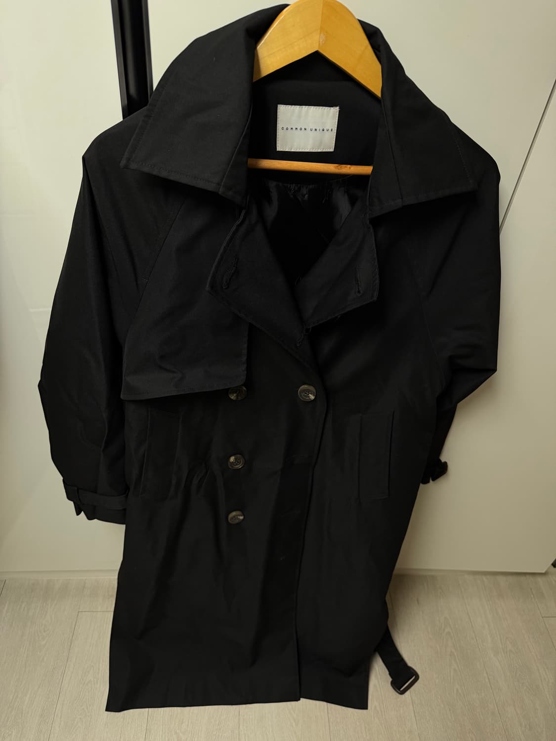 커먼유니크 트렌치코트 블랙 상품이미지1