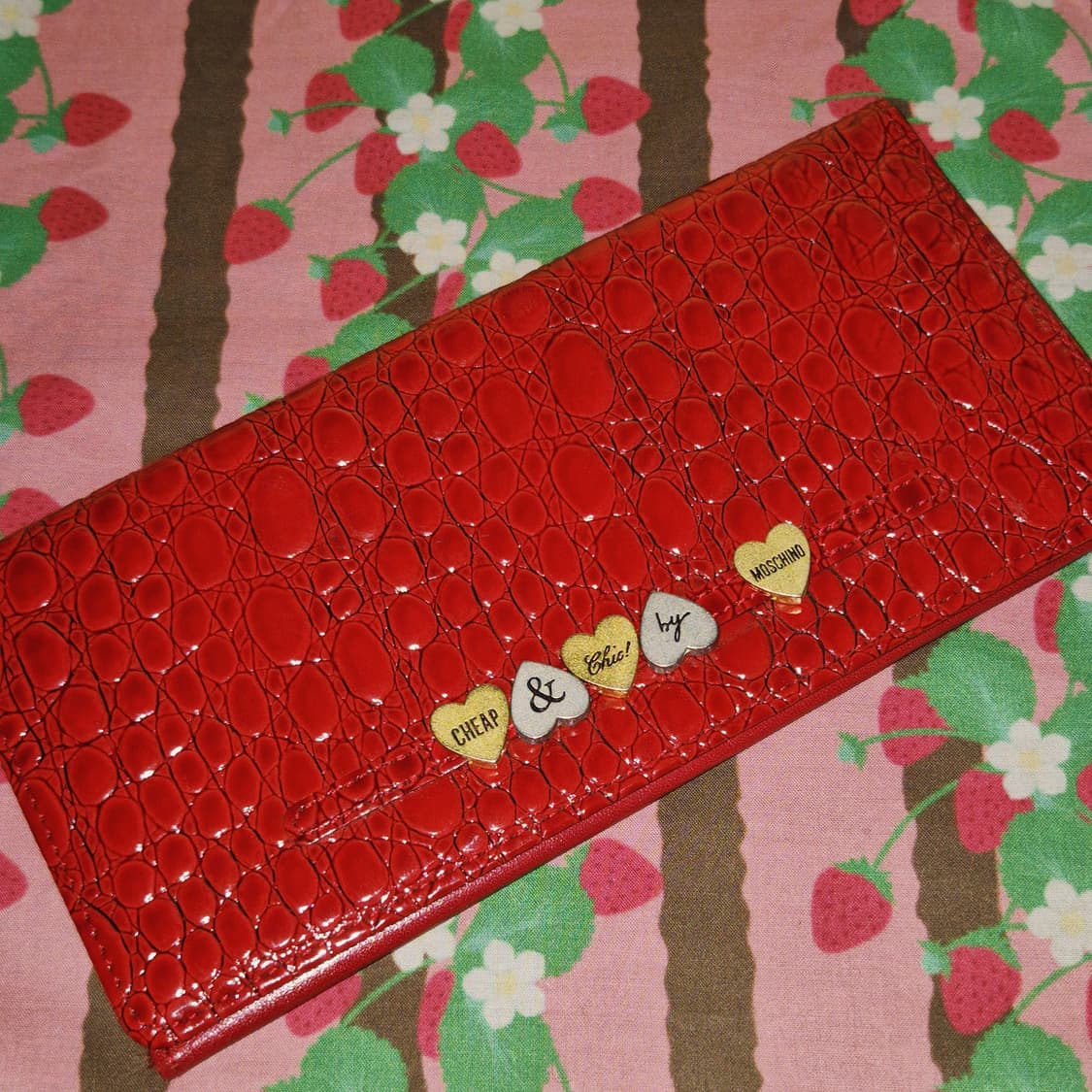 00s 모스키노 칩앤시크 크로커다일 레드 장지갑 상품이미지7