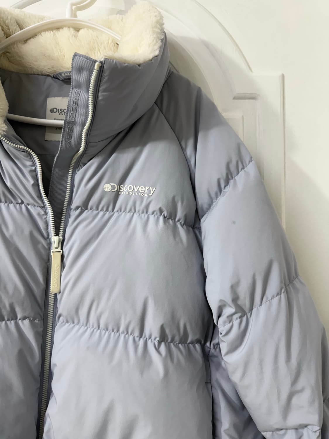 95 사이즈 여성 디스커버리 올리브 다운 숏패딩  상품이미지10