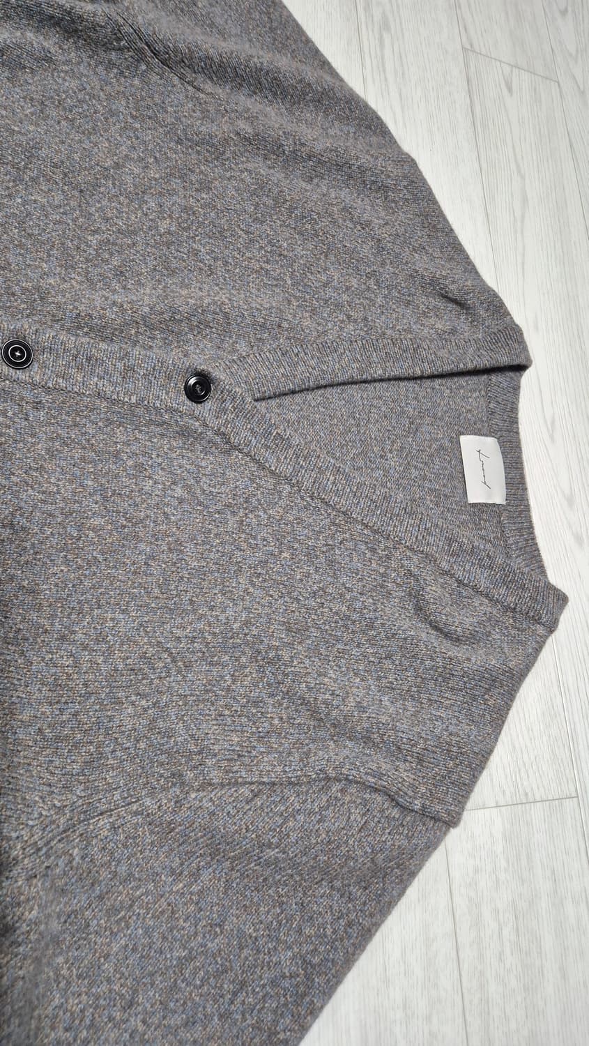 엘무드 휘황 세미오버 가디건 브라우니 상품이미지2