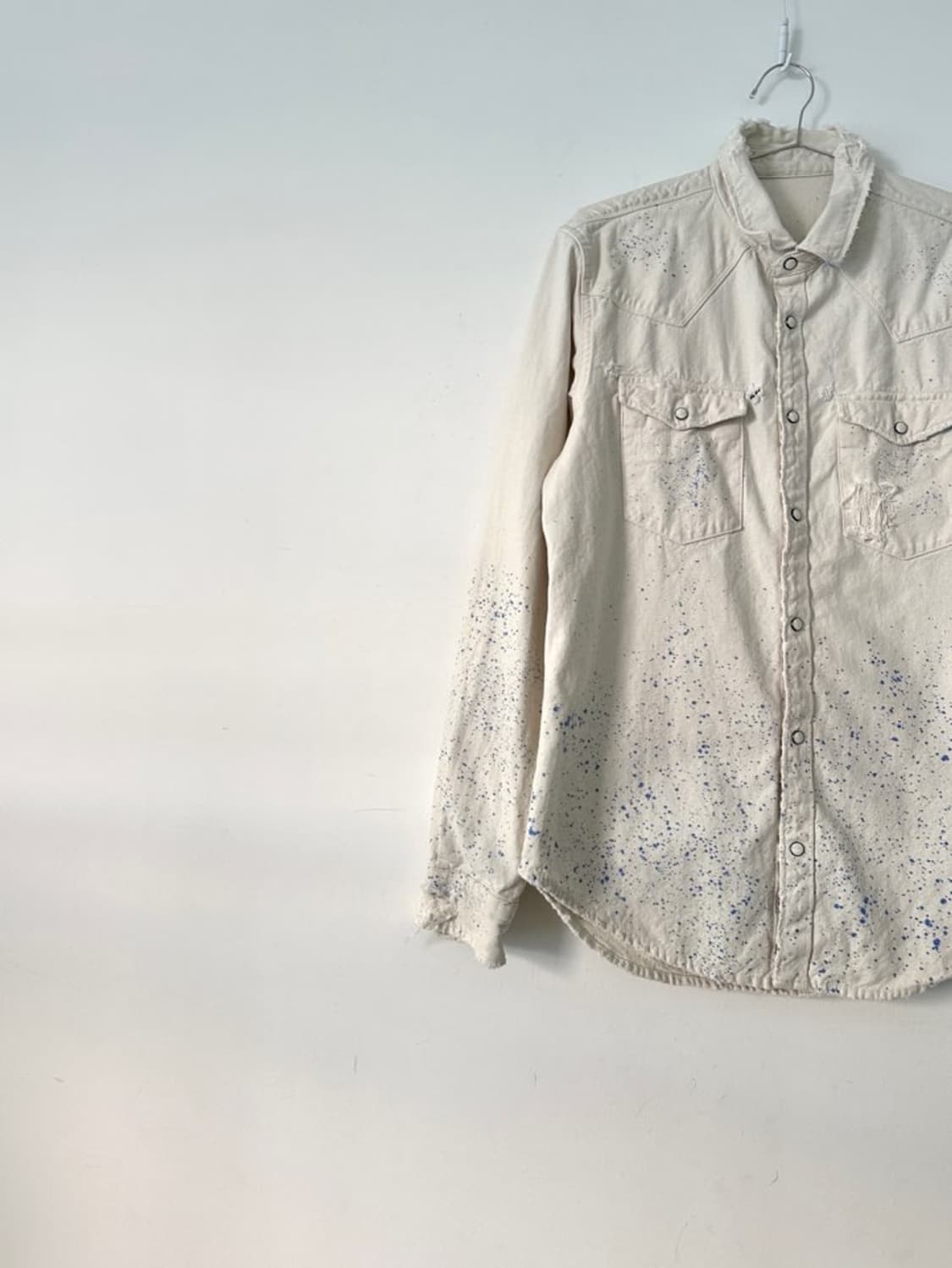 Ink trimming jacket / ice white & blue 상품이미지3