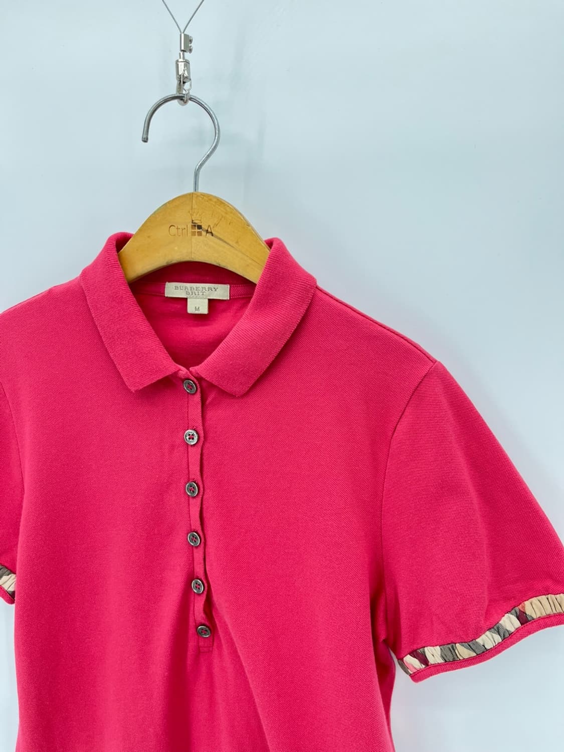 [Burberry 버버리 브릿 슬림핏 체크라인 PK티셔츠 상품이미지2