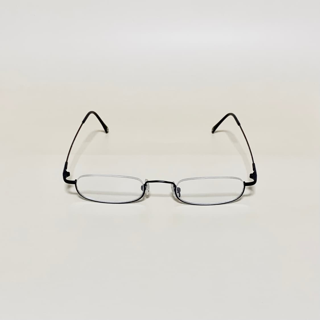 871 역반무테 안경 슬림 직사각 블랙 메탈 빈티지 남녀공용 데드스탁 픽 상품이미지3