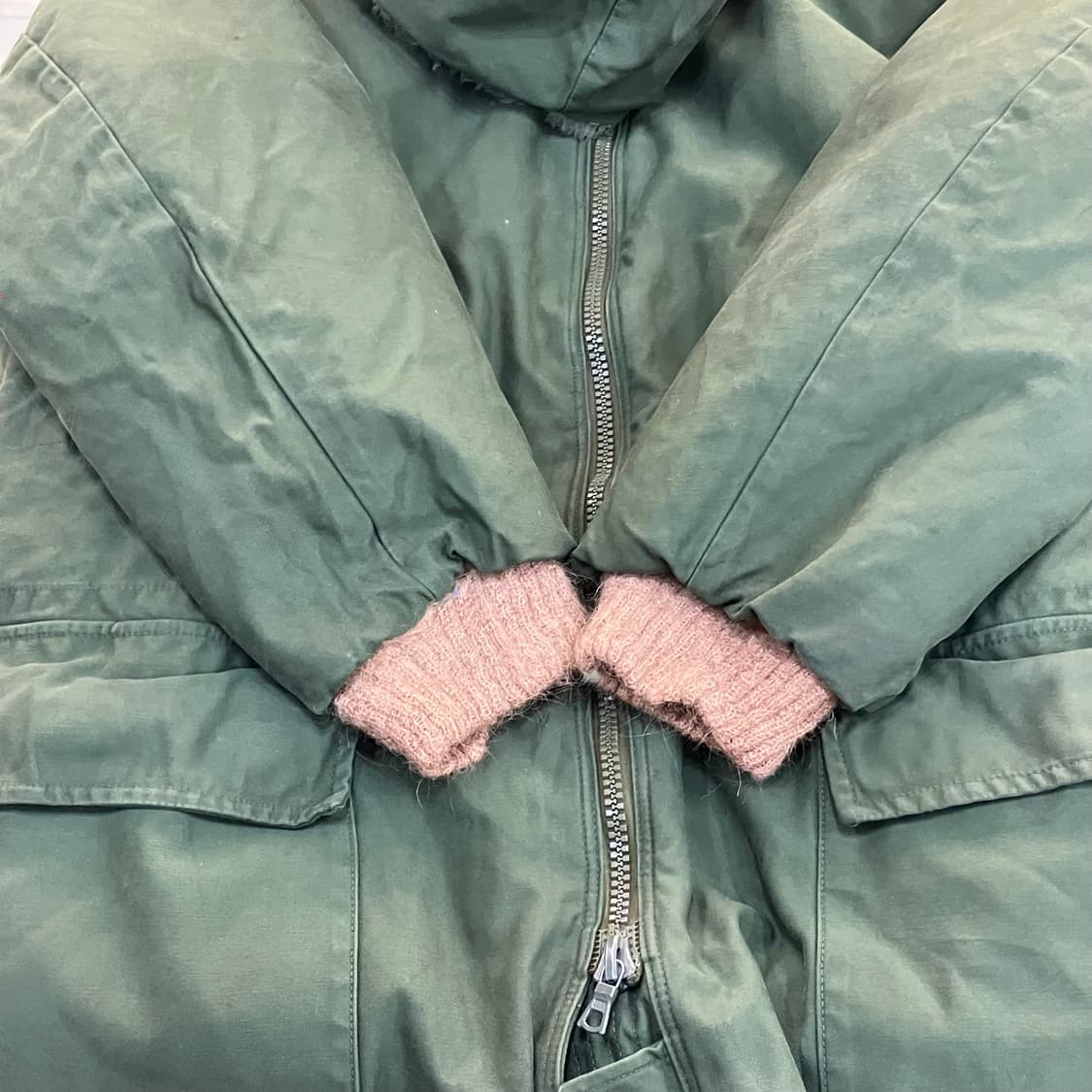 Military 밀리터리 C54 카키 후드 야상 점퍼 상품이미지6