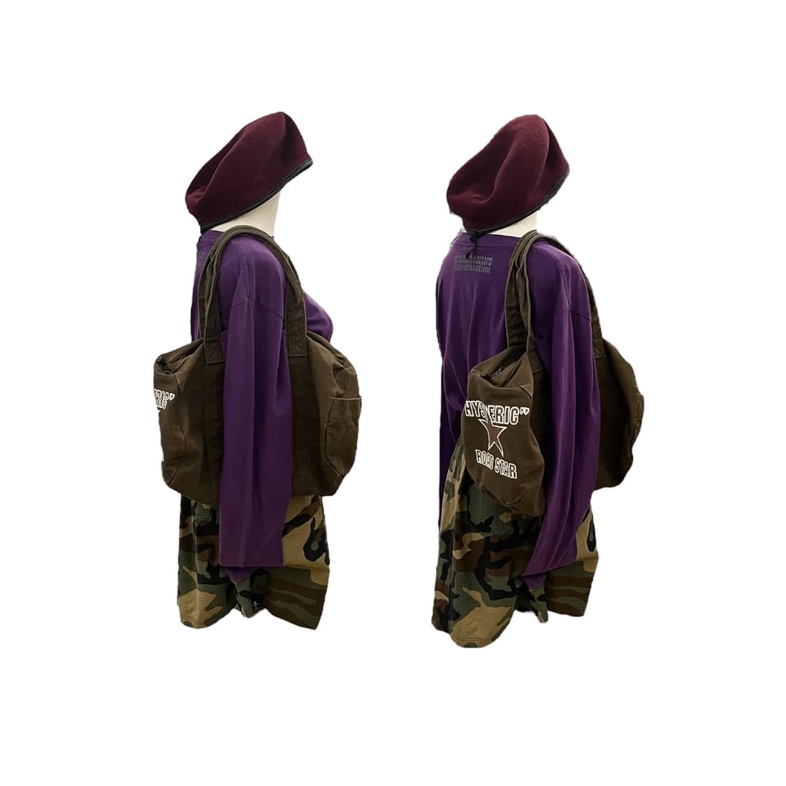 히스테릭글래머 보스턴백 브라운 상품이미지10