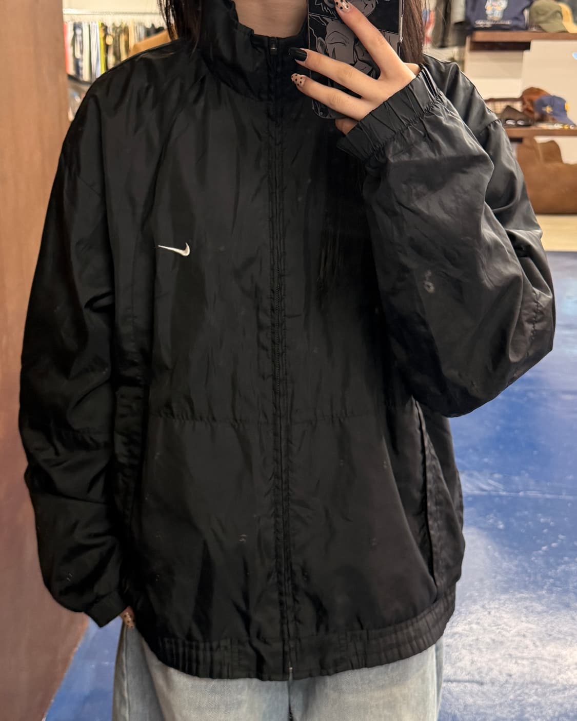 나이키 스우시 블랙 바람막이 상품이미지1