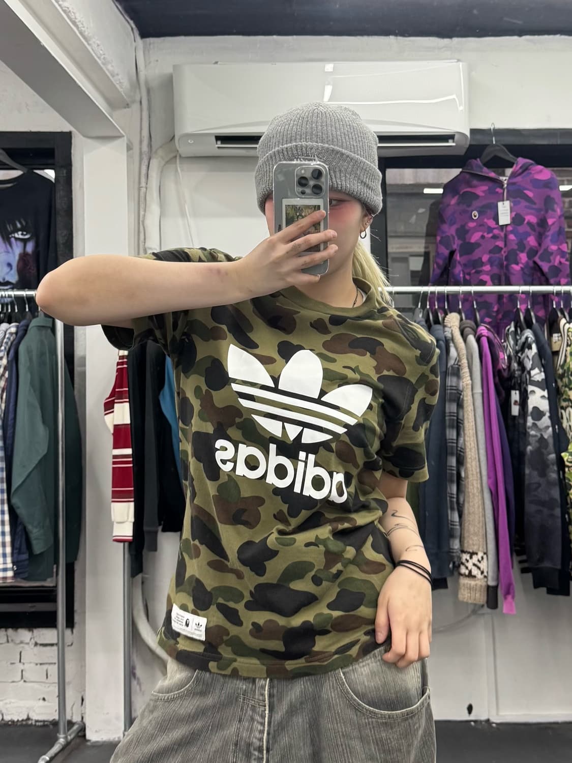 베이프 아디다스 파이어버드 녹계 티셔츠 상품이미지2