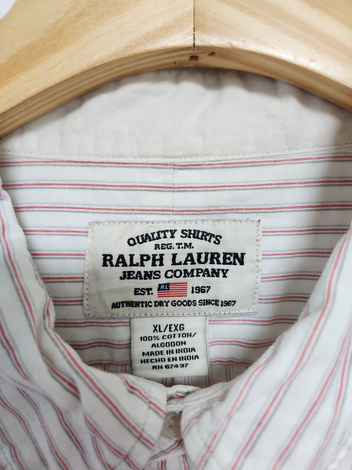 폴로Polo 스트라이츠 코튼 셔츠 XL - S173 상품이미지4