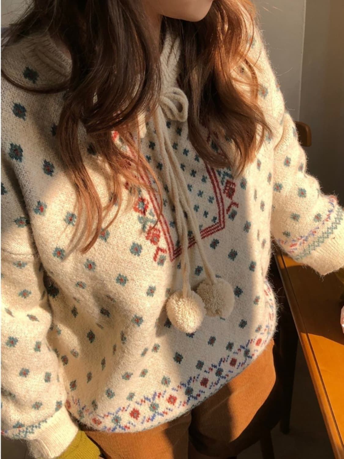 <재고정리> 새제품 빈티지 노르딕 방울 가디건 (크리스마스 니트 강추) 상품이미지1