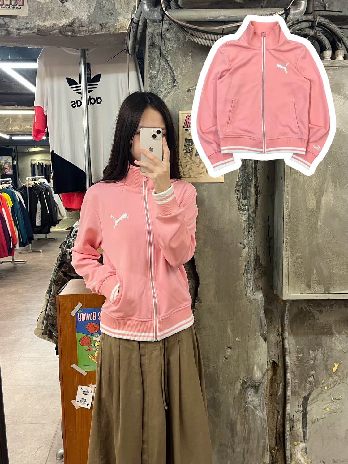 퓨마 져지 핑크 M #csz1380 상품이미지1